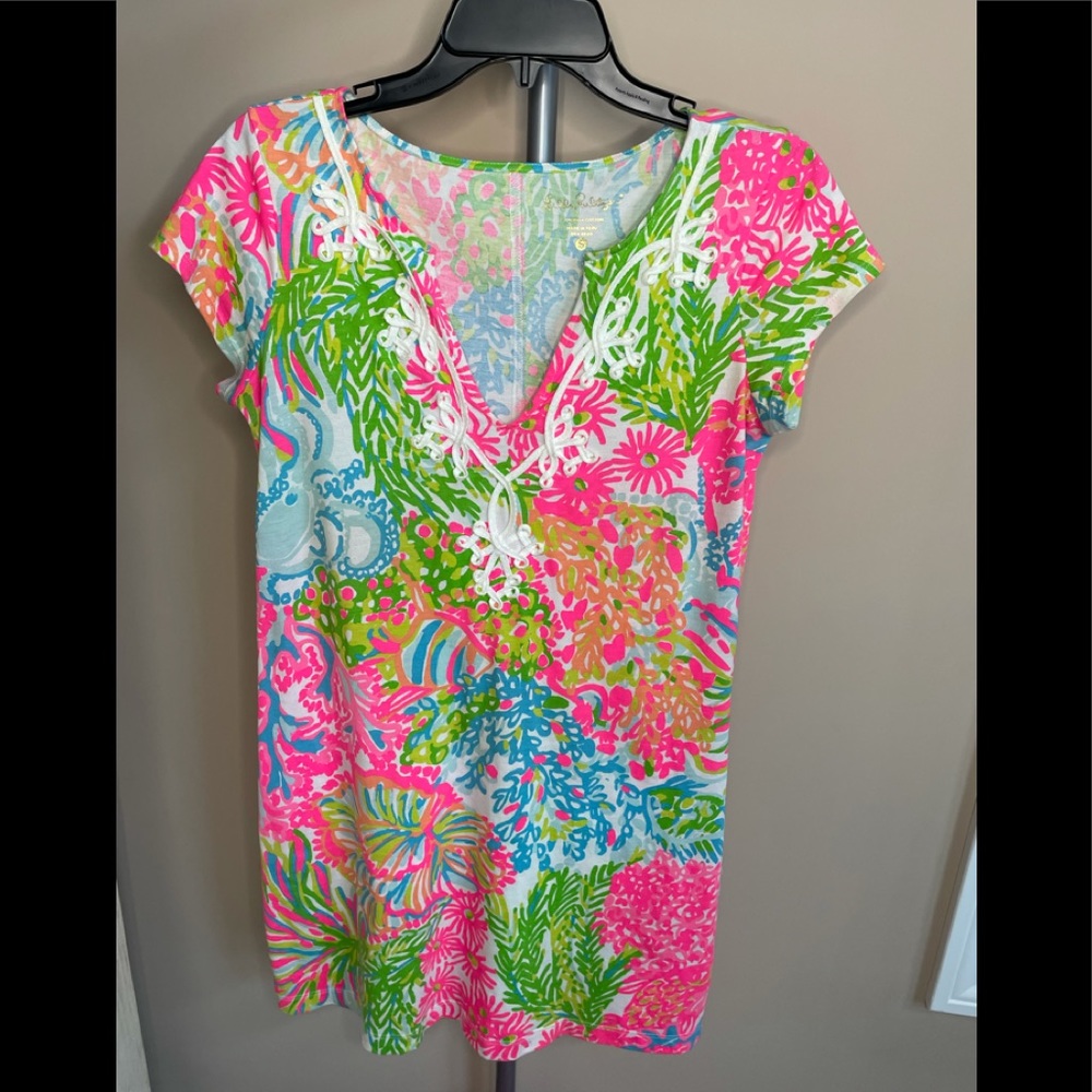 SOLD! Lilly Pulitzer Brewster Lovers Coral Dress Size Small 😎